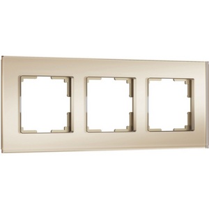 Изображение товара Рамка на 3 поста (шампань, стекло soft-touch) Werkel W0033111 (a064578)