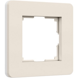 Изображение товара Рамка на 1 пост (айвори/белый, soft-touch) Werkel W0013066 (a067251)
