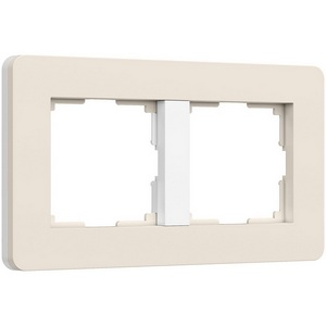 Изображение товара Рамка на 2 поста (айвори/белый, soft-touch) Werkel W0023066 (a067254)