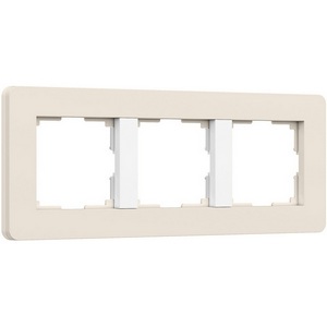 Изображение товара Рамка на 3 поста (айвори/белый, soft-touch) Werkel W0033066 (a067256)
