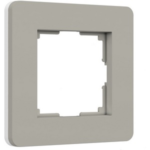 Изображение товара Рамка на 1 пост (дымчатый/белый, soft-touch) Werkel W0013067 (a067259)