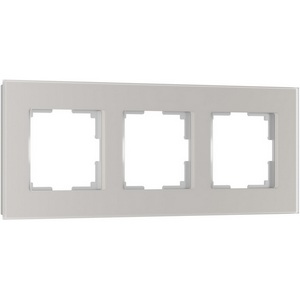 Изображение товара Рамка на 3 поста (дымчатый, стекло soft-touch) Werkel W0033117 (a067416)