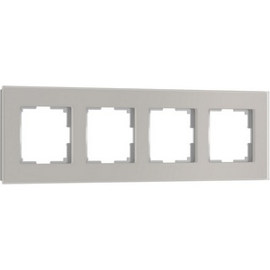 Изображение товара Рамка на 4 поста (дымчатый, стекло soft-touch) Werkel W0043117 (a067418)