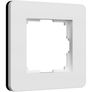 Изображение товара Рамка на 1 пост (белый/черный, soft-touch) Werkel W0013068 (a067988)