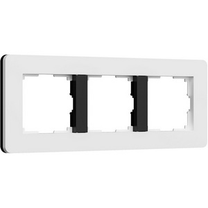 Изображение товара Рамка на 3 поста (белый/черный, soft-touch) Werkel W0033068 (a067990)
