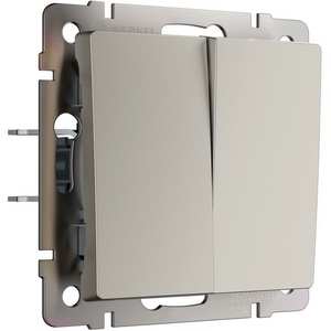 Изображение товара Выключатель двухклавишный (дымчатый) Werkel W1220004