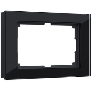Изображение товара Рамка для двойной розетки Favorit (черный,стекло) Werkel W0081108 (a051441)
