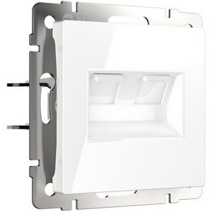 Изображение товара Розетка встраиваемая двойная Ethernet RJ-45 (белый) Werkel W1181101 (a051115)