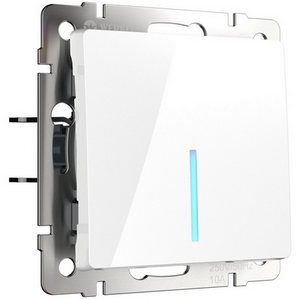 Изображение товара Выключатель встраиваемый одноклавишный проходной с подсветкой (белый) Werkel W1112101 (a051118)