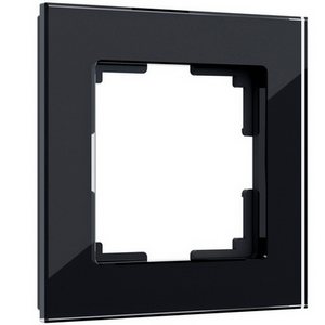 Изображение товара Рамка на 1 пост Favorit (черный,стекло) Werkel W0011108 (a051438)