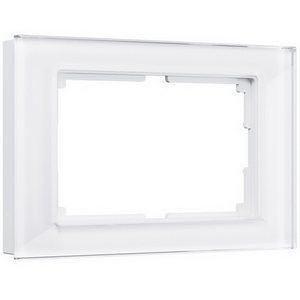 Изображение товара Рамка для двойной розетки Favorit (белый,стекло) Werkel W0081101 (a051191)