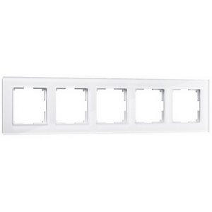 Изображение товара Рамка на 5 постов (белый,стекло) (a051195) Werkel Favorit Белый W0051101