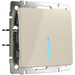 Изображение товара Выключатель встраиваемый одноклавишный с подсветкой (слоновая кость) Werkel W1110103 (a051481)