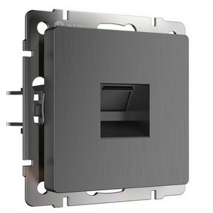 Изображение товара Розетка встраиваемая Ethernet RJ-45 (графит рифленый) Werkel W1181004 (a050748)