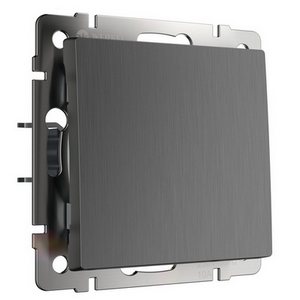 Изображение товара Выключатель встраиваемый одноклавишный (графит рифленый) Werkel W1110004 (a050755)