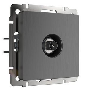 Изображение товара ТВ-розетка встраиваемая оконечная (графит рифленый) Werkel W1183004 (a050758)