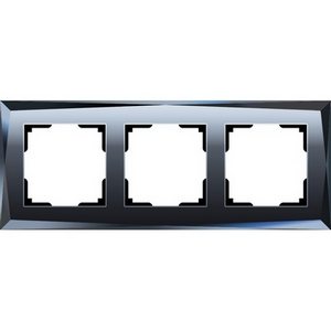 Изображение товара Рамка на 3 поста Diamant (черный) Werkel W0031208 (a051446)