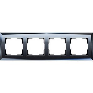 Изображение товара Рамка на 4 поста Diamant (черный) Werkel W0041208 (a051445)