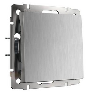 Изображение товара Выключатель встраиваемый одноклавишный (cеребряный рифленый) Werkel W1110009 (a051358)