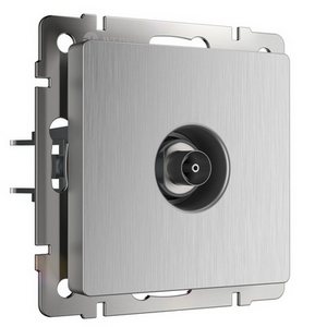 Изображение товара ТВ-розетка встраиваемая оконечная (cеребряный рифленый) Werkel W1183009 (a051363)