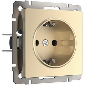 Изображение товара Розетка встраиваемая с заземлением (шампань) Werkel W1171011 (a050867)