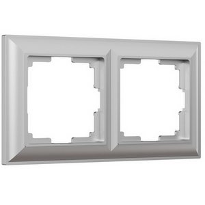 Изображение товара Рамка на 2 поста Fiore (серебряный) Werkel W0022206 (a051024)