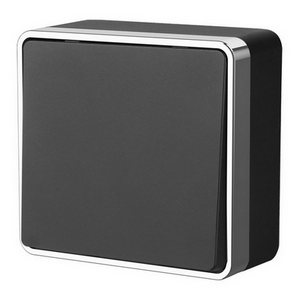 Изображение товара Выключатель накладной одноклавишный Gallant (черный/хром) Werkel W5010035 (a050968)