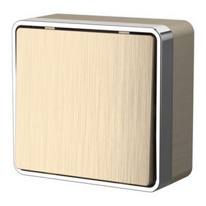 Изображение товара Выключатель накладной одноклавишный проходной Gallant (шампань рифленый) Werkel W5012010 (a051041)