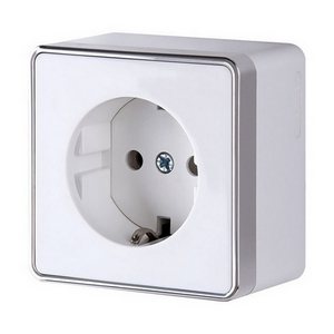 Изображение товара Розетка накладная с заземлением Gallant (белый) Werkel W5071001 (a051584)