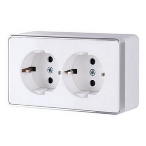 Изображение товара Розетка накладная двойная с заземлением Gallant (белый) Werkel W5072101 (a051590)