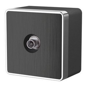 Изображение товара ТВ-розетка накладная оконечная Gallant (графит рифленый) Werkel W5083004 (a051343)