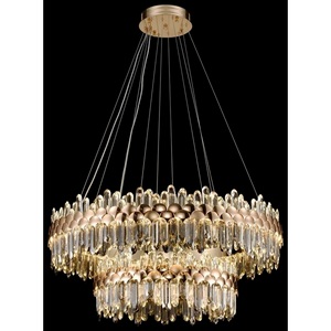 Изображение товара Подвесная люстра каскадная хрусталь с пультом LED Wertmark Debora WE104.04.323