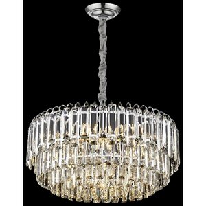Изображение товара Люстра подвесная высотой 30 см каскадная хрустальная Wertmark Krista WE130.13.103