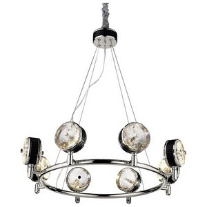 Изображение товара Люстра led подвесная с креплением на крюк на крюк хрустальная светодиодная Wertmark Matteo WE239.08.203 кольцо