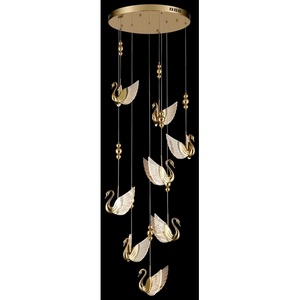 Изображение товара Каскадный подвесной светодиодный светильник птички с пультом Wertmark Letizia WE466.08.306