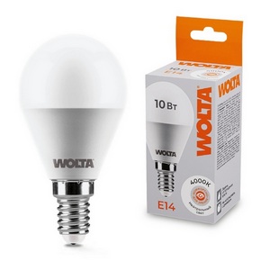 Изображение товара Светодиодная лампа 10Вт 4000K E14 Wolta 25S45GL10E14