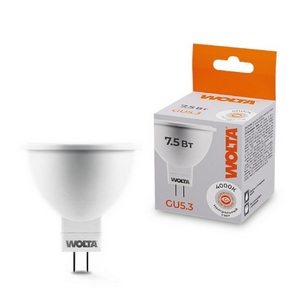Изображение товара Светодиодная лампа 7.5Вт 4000K GU5.3 Wolta 25SMR16-220-7.5GU5.3