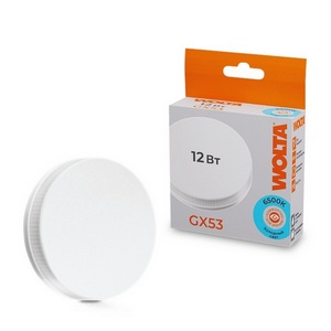 Изображение товара Светодиодная лампа 12Вт 6500K GX53 Wolta 25W75R12GX53
