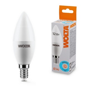 Изображение товара Светодиодная лампа 12Вт 6500K Е14 Wolta 25WC12E14