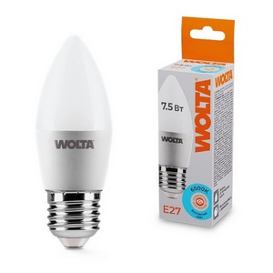 Изображение товара Светодиодная лампа 7.5Вт 6500K E27 Wolta 25WC7.5E27