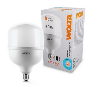 Изображение товара Светодиодная лампа 60Вт 6500К Е27/Е40 Wolta 25WHP60E27/40
