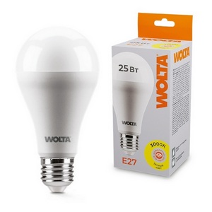 Изображение товара Светодиодная лампа 25Вт 3000К E27 Wolta 25Y67BL25E27