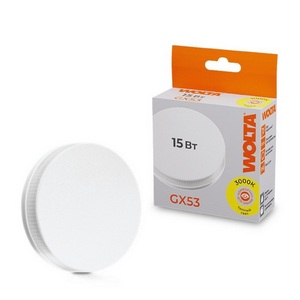 Изображение товара Светодиодная лампа 15Вт 3000K GX53 Wolta 25Y75R15GX53