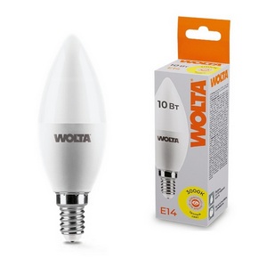 Изображение товара Светодиодная лампа 10Вт 3000K E14 Wolta 25YC10E14