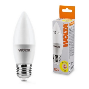 Изображение товара Светодиодная лампа 12Вт 3000K Е27 Wolta 25YC12E27