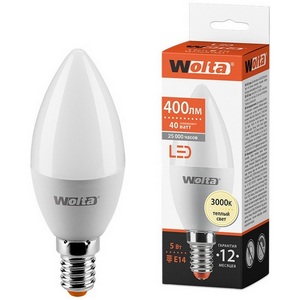 Изображение товара Светодиодная лампа 5Вт 3000K E14 Wolta 25YC5E14