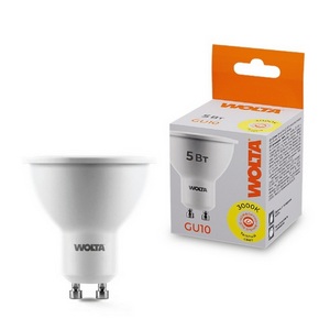 Изображение товара Светодиодная лампа 5Вт 3000K GU10 Wolta 25YPAR16-230-5GU10