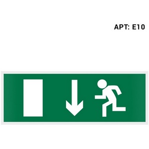 Изображение товара Знак безопасности (пиктограмма) E10 "Указатель двери эвакуационного выхода (левосторонний)" Wolta E10