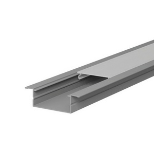 Изображение товара Профиль алюминиевый встраиваемый серый 24х7х2000мм толщина 0,3мм Wolta WAP WAP-I-24/7/2000-A-LITE