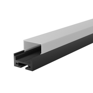 Изображение товара Профиль алюминиевый накладной/подвесной черный с белым рассеивателем 20х20х2000мм Wolta WAP WAP-S/H-20/20/2000-BW